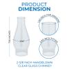 OHLECTRIC 2-5/8-Inch Handblown Clear Glass Chimney for Oil Lamp Use with Converted Electric Lamps Ideal Replacement Shade for Oil Lamps, 1-Pack OL-39179 view 3