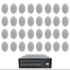Rockville CCL6T Bundle: (32) 6 in White 70V Ceiling Speakers, Rock Matrix 4 Zone 70V Commercial Amplifier with Matrix Source Routing, 440W RMS, for Restaurants and Offices, 33-Items view 1