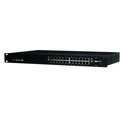 Ubiquiti EdgeSwitch ES24-500W 24 port Gigabit, 500W, Managed PoE (Renewed)