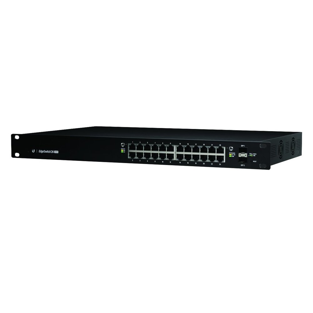Ubiquiti EdgeSwitch ES24-500W 24 port Gigabit, 500W, Managed PoE (Renewed)