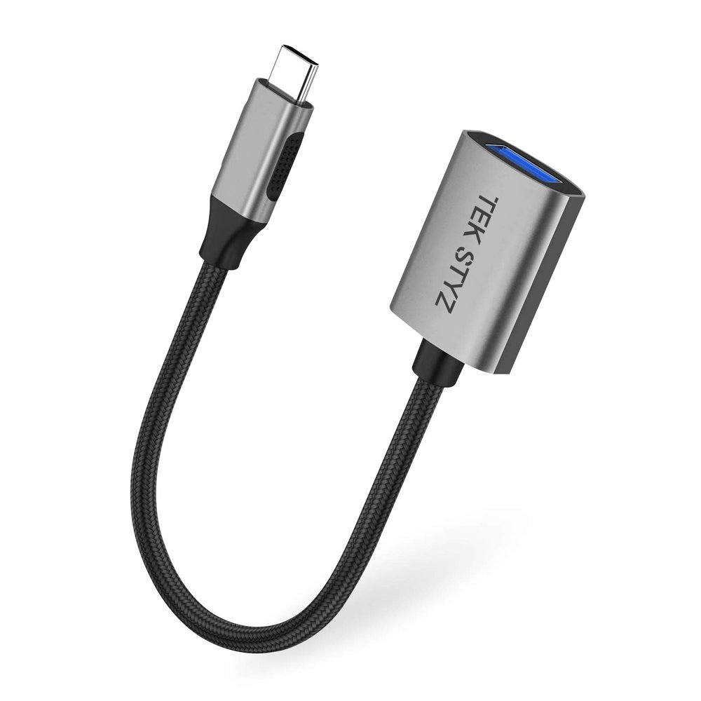 Tek Styz USB-C USB 3.0 Adapter Works for ZTE Blade Max 2s OTG Type-C/PD Male USB 3.0 Female Converter. (5Gbps)