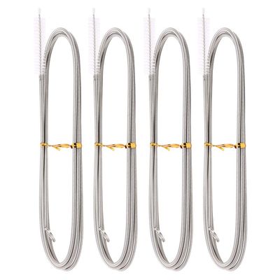 61 Inch Stainless Steel Nylon Brush Drain Hole Dredging Tool Long Sink Kitchen to Bathroom Tub
