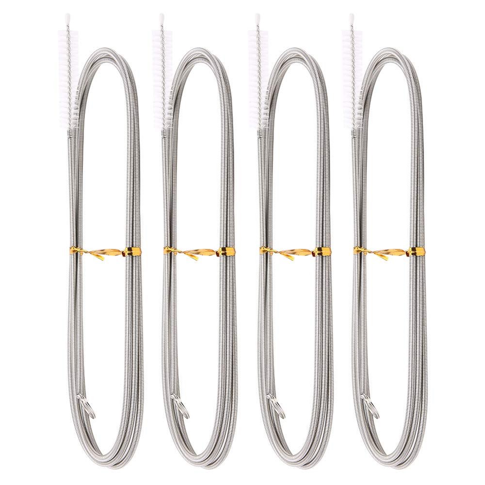 61 Inch Stainless Steel Nylon Brush Drain Hole Dredging Tool Long Sink Kitchen to Bathroom Tub