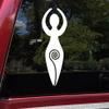 Minglewood Trading Spiral Goddess Vinyl Sticker - Divine Feminine Pagan Symbol - Die Cut Decal - 12.5w x 35h inches - Black view 1