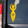 Minglewood Trading Spiral Goddess Vinyl Sticker - Divine Feminine Pagan Symbol - Die Cut Decal - 12.5w x 35h inches - Black view 3
