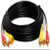 3-Male RCA to 3-Male RCA Composite Video Audio A/V AV Cable Gold Plated 1.5 Metre Length view 1