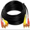 3-Male RCA to 3-Male RCA Composite Video Audio A/V AV Cable Gold Plated 1.5 Metre Length view 3