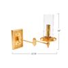 Creative Co-Op Metal and Glass Wall, Gold Sconce view 2