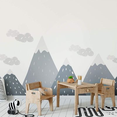 Giant Scandinavian Mountain Wall Sticker for Children 65 x 190 cm Dinka