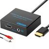 VPFET HDMI Audio Extractor Splitter 4K 3.5mm Adapter Converter with AUX RCA L or R Stereo Output Support 1080P 3D Compatable for PS4 Fire Stick Blu Ray Player etc view 1