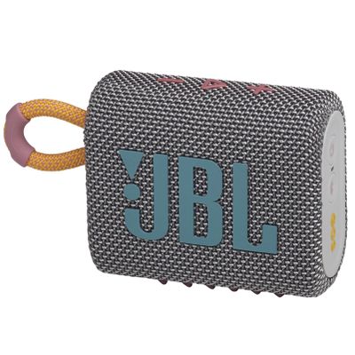 JBL Go 3 - Portable Mini Bluetooth Speaker, big audio and punchy bass, IP67 waterproof and dustproof, 5 hours of playtime, speaker for home, outdoor and travel (Grey)