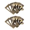 DUO ER 10pcs Antique Door Cabinet Knob Drawer Drawer Card Label Frame Pull Handle L view 2