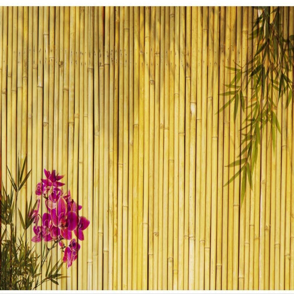 CSFOTO 12x8ft Lunar New Year Bamboo Backdrop Chinese Style Decorations Blooming Flowers Birthday Party Background Tearoom Decor Photo Backdrop Japanese Bamboo Background