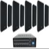 Rockville RockSlim Bundle: (8) 5.25 in 240-Watt Slim Wall Speakers Black, Rock Matrix 4 Zone 70V Commercial Amplifier with Matrix Source Routing, for Whole Home Audio, 9-Items view 1