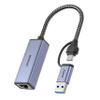 BENFEI USB 3.0 to Ethernet Adapter, USB C to RJ45 Gigabit LAN (1000Mbps) Network Adapter, Compatible with MacBook/Pro/Air, Surface Pro, Windows 11/10/8/7, Mac OS [Aluminium Shell&Nylon Cable] view 1