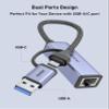 BENFEI USB 3.0 to Ethernet Adapter, USB C to RJ45 Gigabit LAN (1000Mbps) Network Adapter, Compatible with MacBook/Pro/Air, Surface Pro, Windows 11/10/8/7, Mac OS [Aluminium Shell&Nylon Cable] view 3