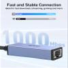 BENFEI USB 3.0 to Ethernet Adapter, USB C to RJ45 Gigabit LAN (1000Mbps) Network Adapter, Compatible with MacBook/Pro/Air, Surface Pro, Windows 11/10/8/7, Mac OS [Aluminium Shell&Nylon Cable] view 4