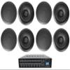 Rockville HC85 Bundle: (8) 8" 350W Peak / 120W RMS in-Ceiling Home Theater Speakers 8 Ohm, Rock Matrix 4 Zone 70V Commercial Amplifier with Matrix Source Routing, 9-Items view 1