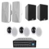 Rockville HC85 Bundle: (6) 8" 700W Peak in-Ceiling Home Theater Speakers, (2) WET-7020W 5.25" 70V Wall Speakers, (2) Rock Shaker 8 400-Watt Powered Subwoofers, Rock Matrix 70V Amplifier, 11-Items view 1