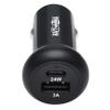 Tripp Lite USB Car Charger, 24W Dual Port USB Car Charger, USB-C 24W PD 3.0, USB-A 24W QC 3.0, Black (U280-C02-24W-1B) view 2