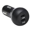 Tripp Lite USB-C Car Charger, 45W PD Charging Dual Port USB-C Car Charger, USB-C 27W, USB-C 18W, Black (U280-C02-45W-2B) view 1