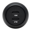 Tripp Lite USB-C Car Charger, 45W PD Charging Dual Port USB-C Car Charger, USB-C 27W, USB-C 18W, Black (U280-C02-45W-2B) view 2