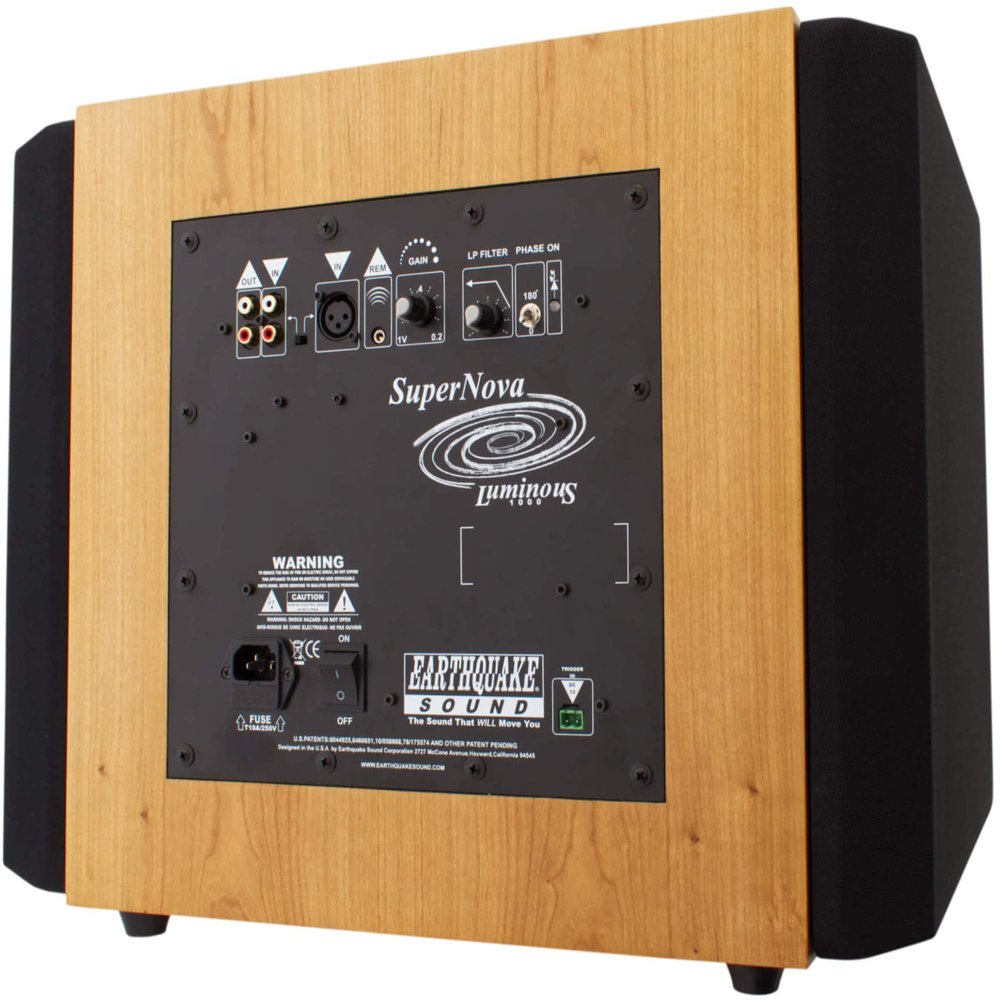 EARTHQUAKE Sound Supernova Luminous LU-12 12-Inch Powered Subwoofer with SLAPS V2 Passive Radiator, Cherry