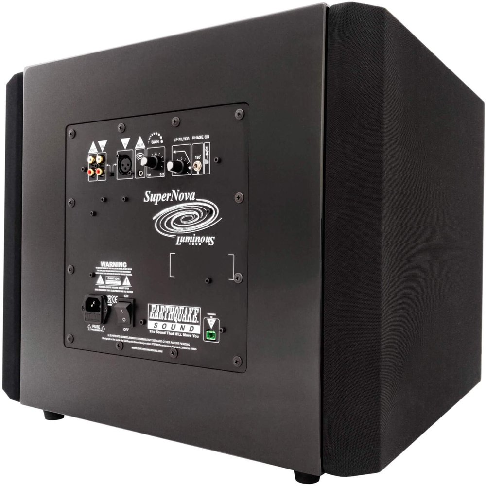 EARTHQUAKE Sound Supernova Luminous LU-15 15-Inch Powered Subwoofer with SLAPS V2 Passive Radiator, Piano Black