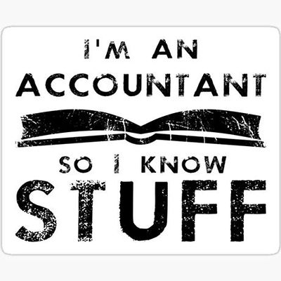 Accountants Know Stuff - Pack of 3 Stickers - Auto, Wall, Laptop, Cell, Truck Sticker for Windows, Cars, Trucks