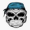 A Skull Ready for Enter in The Operating Room - Pack of 3 Stickers - Auto, Wall, Laptop, Cell, Truck Sticker for Windows, Cars, Trucks view 1