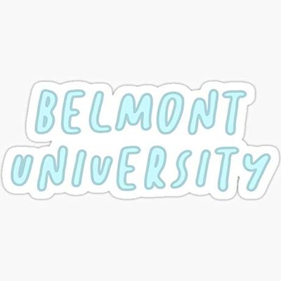 Belmont University - Pack of 3 Stickers - Auto, Wall, Laptop, Cell, Truck Sticker for Windows, Cars, Trucks
