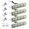 Partsam Waterproof Led Boat Lights White Beam 6.3 inch 36W IP67 Waterproof Deck Dock Marine Light 4000LMS 150Flood Light 12/24V Light Bar Aluminum Housing w/180Adjustable Mounting Bracket(2pcs/4pcs) view 1