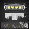 Partsam Waterproof Led Boat Lights White Beam 6.3 inch 36W IP67 Waterproof Deck Dock Marine Light 4000LMS 150Flood Light 12/24V Light Bar Aluminum Housing w/180Adjustable Mounting Bracket(2pcs/4pcs) view 2