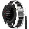 Compatible for Garmin Forerunner 745 Bands, YOUkei Stainless Steel Metal Replacemet Straps Compatible for Garmin Forerunner 745 Smartwatch (Silver-Black) view 1