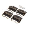 DUO ER 4pcs Antique Furniture Cabinet Handles Wooden Case Knobs Tool Boxes Handles Kitchen Drawer Pull for Furniture Hardware Bronze (Color : 65x63mm) view 1