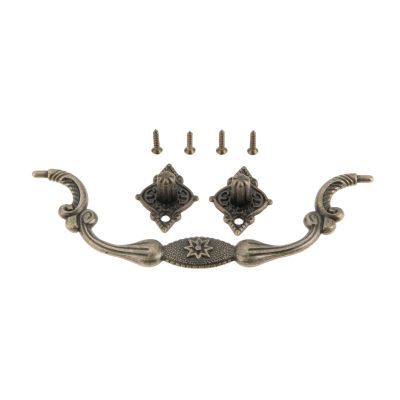 DUO ER Antique Furniture Handles Box Suitcase Holder Cabinet Knobs and Handles Drawer Kitchen Pull Cupboard Handle Furniture Fittings (Color : Hole spacing 128mm)