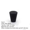 DUO ER 1pc Solid Black Knob Brass Knob Drawer Knobs Pulls Cupboard Handles Dresser Pull Cabinet Handle Pull Gold Circle Modern Style (Color : Plain Black S) view 2