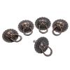 DUO ER 5pcs Antique Bronze Jewelry Box Small Handle Lion Head Furniture Cabinet Knobs and Handles Door Drawer Pull Ring Knob 29 * 37mm view 1