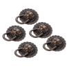 DUO ER 5pcs Antique Bronze Jewelry Box Small Handle Lion Head Furniture Cabinet Knobs and Handles Door Drawer Pull Ring Knob 29 * 37mm view 4