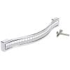 DUO ER 1pc 96/128/160mm Furniture Handle Diamond Crystal Alloy Cabinet Handle and Knob Cupboard Kitchen Wardrobe Drawer Pull Handle (Color : Silver 128mm) view 1