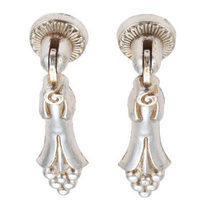 DUO ER 2pcs Antique Furniture Drop Pull Handle Cabinet Handles and Knobs Kitchen Drawer Cupboard Chinese Ring Pull Handles with Screws (Color : B)