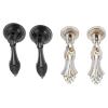 DUO ER 2pcs Antique Furniture Drop Pull Handle Cabinet Handles and Knobs Kitchen Drawer Cupboard Chinese Ring Pull Handles with Screws (Color : B) view 2