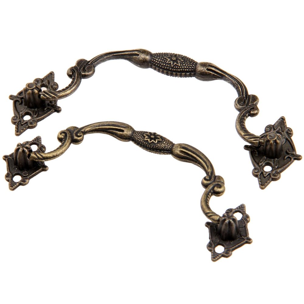 DUO ER 1pc Antique Bronze Furniture Handles Iron Cabinet Knobs and Handles Drawer Door Cupboard Kitchen Pull Handle Furniture Fittings (Color : 93mm Hole spacing)