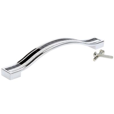 DUO ER 1pc 96/128/160mm Furniture Handle Diamond Crystal Alloy Cabinet Handle and Knob Cupboard Kitchen Wardrobe Drawer Pull Handle (Color : Black 128mm)