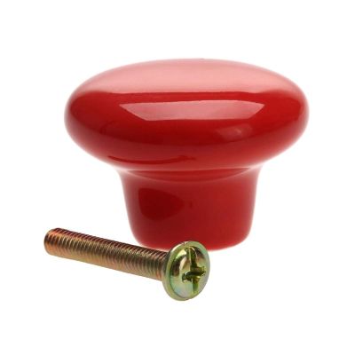DUO ER 1pc Colorful Ceramic Door Handle Round Cabinet Knob Cupboard Drawer Wardrobe Pull Knob Furniture Kitchen Accessories Candy Color (Color : A)