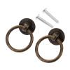 DUO ER 2pcs 40x30mm Vintage Alloy Cabinet Handles Furniture Knobs Kitchen Drawer Cupboard Chinese Ring Pull Handles for Wooden Box view 3