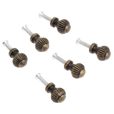 DUO ER 6pcs 14x19mm Vintage Small Case Cabinet Cupboard Drawer Furniture Pull Handle Dome Knob Jewelry Box Mini Decorative Knobs Bronze