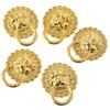 DUO ER 2pcs 29 * 24mm Gold Furniture Handle Lion Head Furniture Door Cabinet Dresser Drawer Pull Handle Knob Ring Furniture Fittings view 2