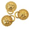 DUO ER 2pcs 29 * 24mm Gold Furniture Handle Lion Head Furniture Door Cabinet Dresser Drawer Pull Handle Knob Ring Furniture Fittings view 3