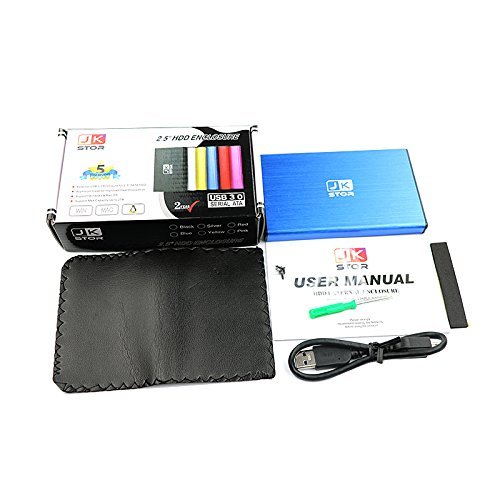 (Pack of 25) Wholesale External USB 3.0 Portable Enclosure for 2.5" SATA External Hard Drive (2 Years Warranty) (Blue)